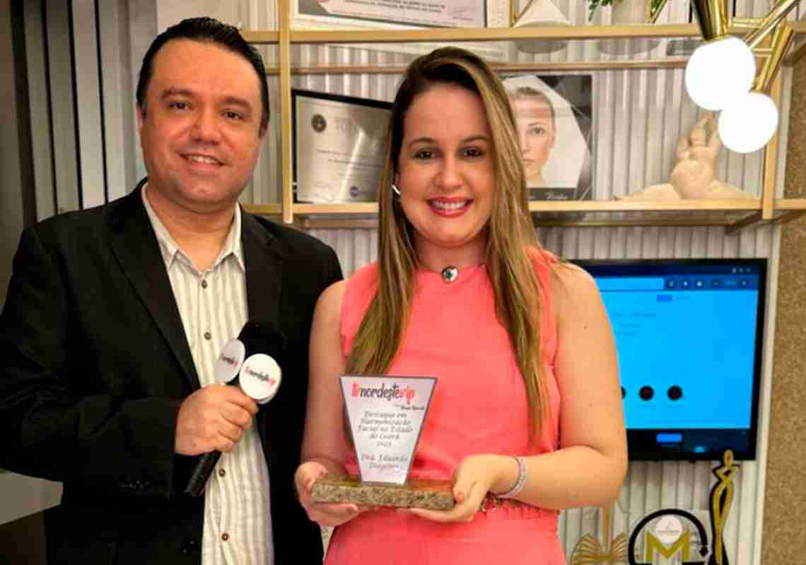 Doutora Eduarda Diógenes é agraciada com Prêmio TV Nordeste VIP, na categoria Harmonização facial no Estado do Ceará