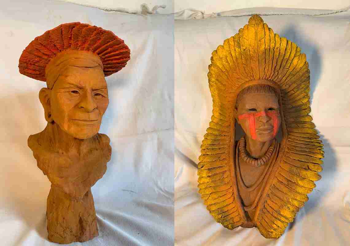 Shopping Eusébio recebe exposição Raízes Vivas, que aborda a cultura indígena através da escultura e conexão ancestral