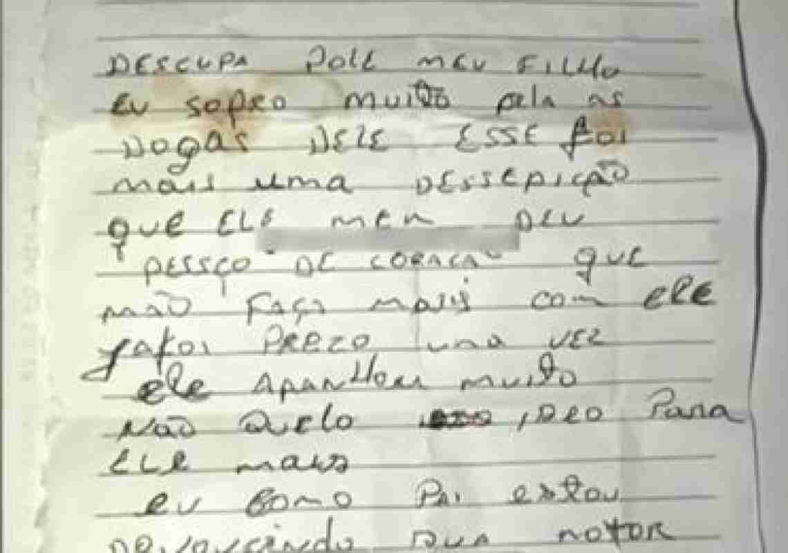 Pai devolve moto roubada pelo filho e deixa bilhete pedindo desculpas em Camocim